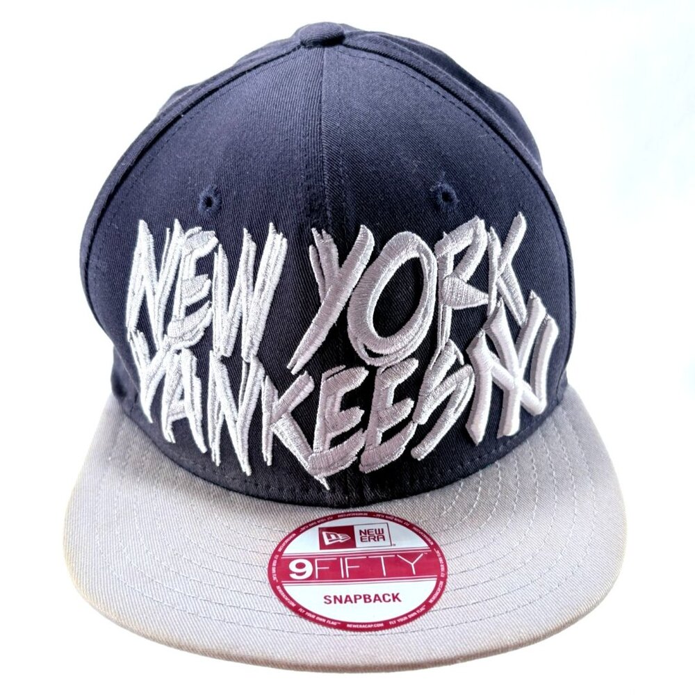 New Era 9Fifty New York Yankees Embroidered Snapback Flat‎ Bill Baseball Cap Hap
